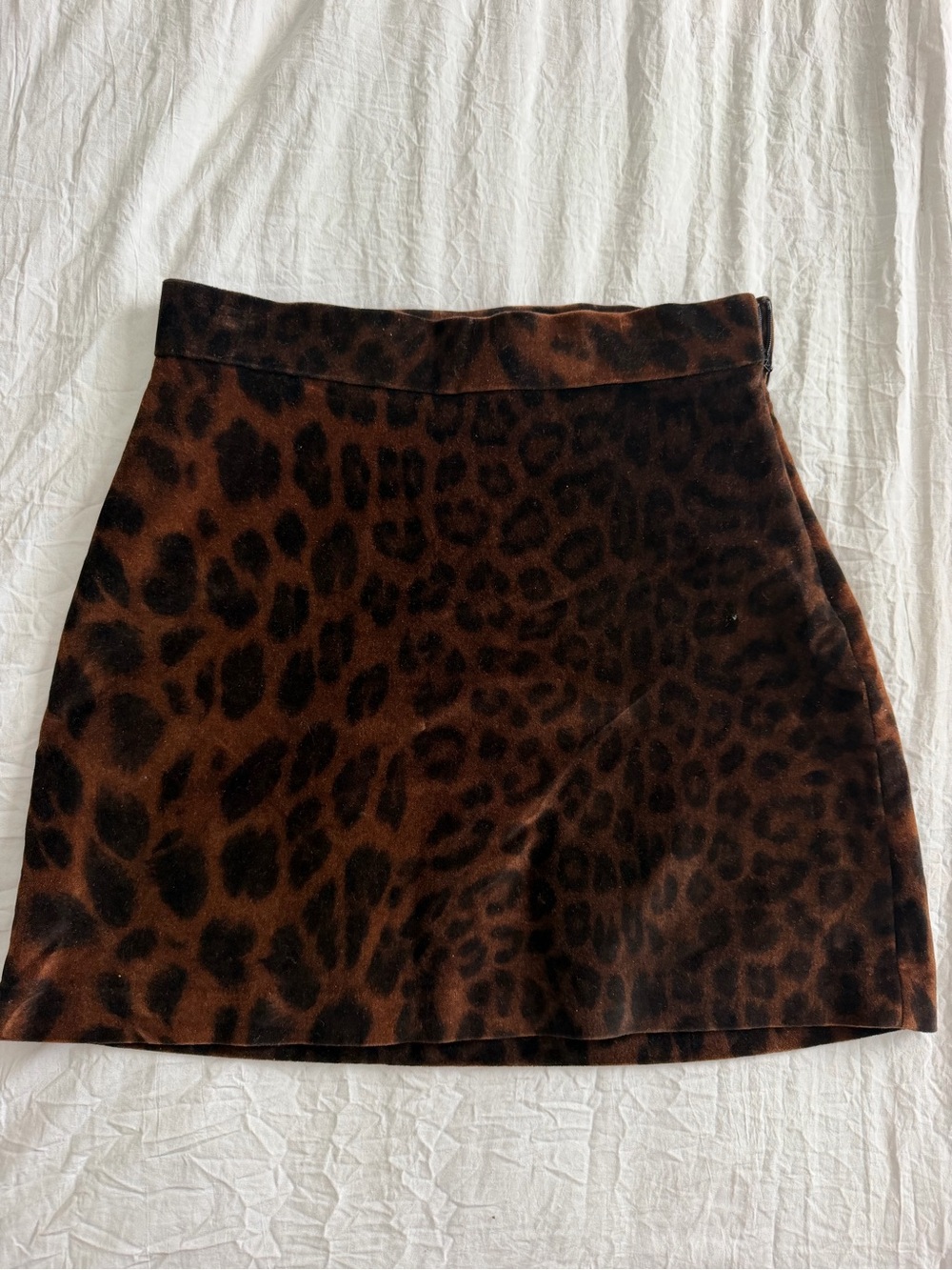 Zara Brown and Black Leopard Mini Skirt